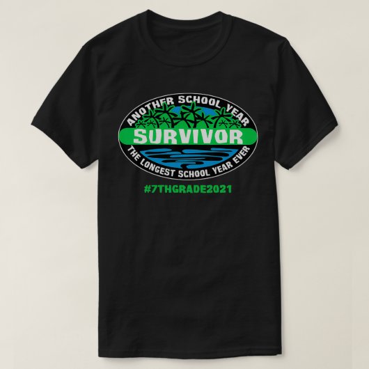 Het langste schooljaar 2002: 7e graad leraar t-shirt (Design voorkant)