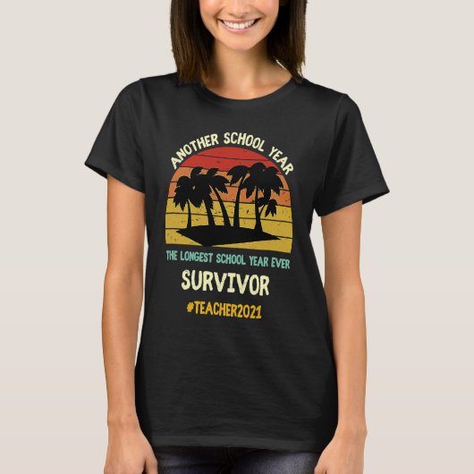 Het langste schooljaar ooit overlevend einde Schoo T-shirt (Voorkant)