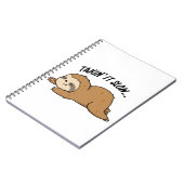 Het Langzaam Oppakken Funny Luiaard Pun Notitieboek (Linkerzijde)