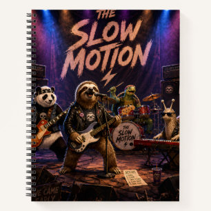 Het Langzame Beweging Grappige Dieren Rockband Not Notitieboek