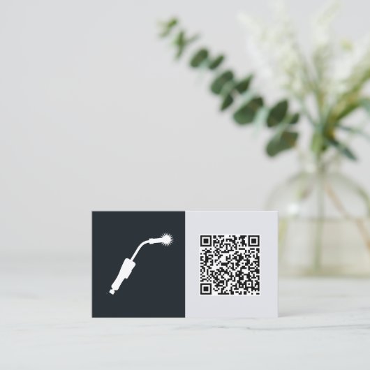 Het lassen Douane QR Visitekaartje (Staand voorkant)