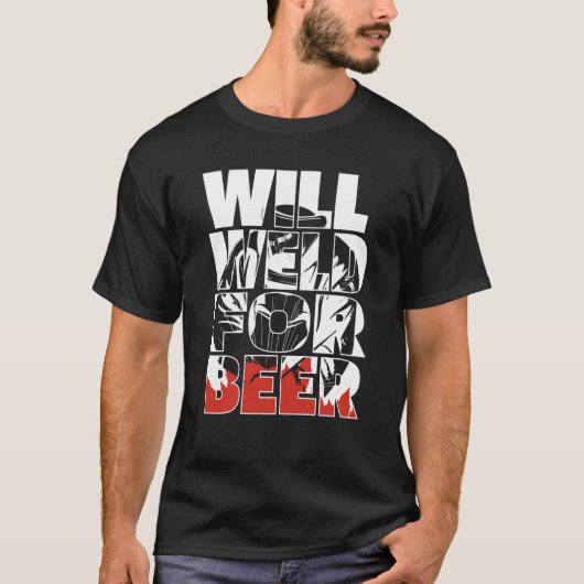 Het lassen van metaalarbeiders voor bier t-shirt (Voorkant)