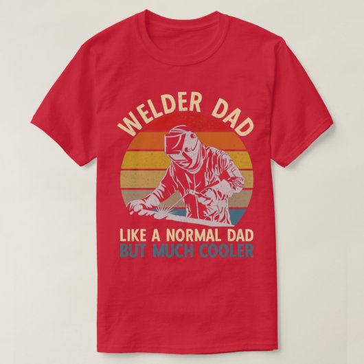 Het lassen van pa Retro Welder T-shirt (Design voorkant)