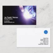 Het lassenlassen vonkt Paarse Visitekaartje (Voorkant / Achterkant)