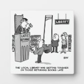 Het late bibliotheekboek. Zware straf. grappig Fotoplaat (Voorkant)