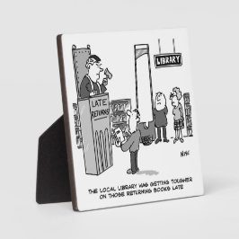 Het late bibliotheekboek. Zware straf. grappig Fotoplaat
