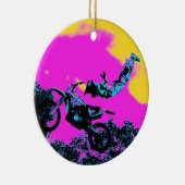 Het laten gaan - Freestyle Motocross Stunt Keramisch Ornament (Rechts)
