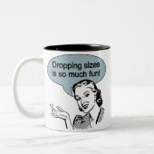 Het laten vallen Grootte is zo veel vun Tweekleurige Koffiemok (Links)