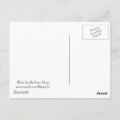 Het laten vallen van een lijn om hallo briefkaart  (Achterkant)