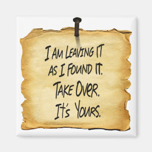 Het laten zoals ik het vond Wyatt's Teken Magnet