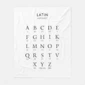 Het Latijnse alfabet Fleece Deken (Voorkant)