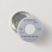 Het lavenderuur - ik moet weg met meisjes ronde button 3,2 cm (Voorkant /achterkant)