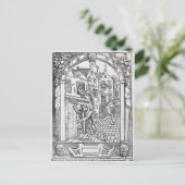 Het leegmaken van de kamerpotten briefkaart (Staand voorkant)