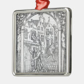 Het leegmaken van de kamerpotten metalen ornament (Links)