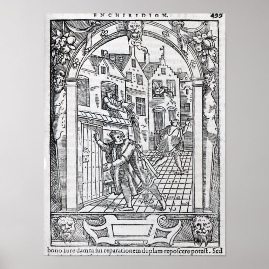 Het leegmaken van de kamerpotten poster (Voorkant)