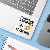 Het leek een goed idee destijds sticker (Laptop met iPhone)