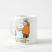 Het leesboek van het kind is nogal ambitieus. lera koffiemok (Voorkant links)