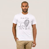 Het Leeuw van Juda christelijk tri-blend shirt (Voorkant volledig)