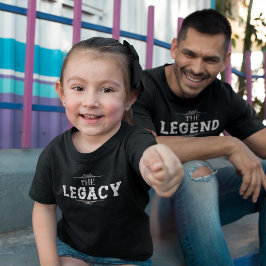 Het Legacy Father's Day Meisjes Zwart T-shirt
