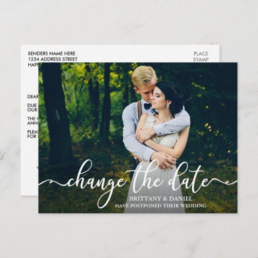 Het legante Manuscript van de Calligrafie verander Briefkaart (Voorkant / Achterkant)