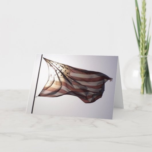 Het lege Amerikaanse Wenskaart van de Vlag Kaart (Voorkant)