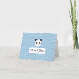 Het LEGE Baby shower van de Stippen van de Panda Bedankkaart