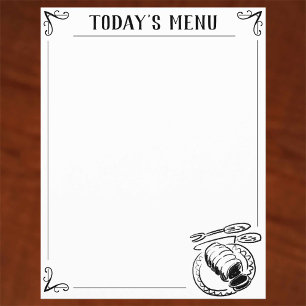 Het lege Blad van het menu met Kader. Flyer