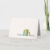 Het lege Boek Themed DANKT U kaardt Bedankkaart (Voorkant)