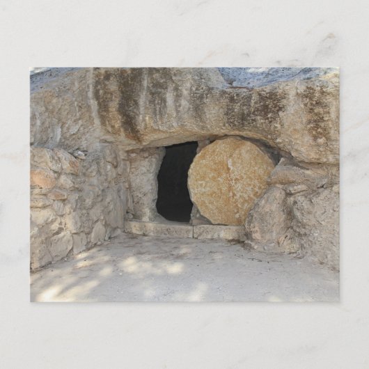 Het lege Graf van Jesus-Christus op Briefkaart (Voorkant)