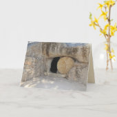 Het lege Graf van Jesus-Christus op Lege Kaart (Gele Bloem)