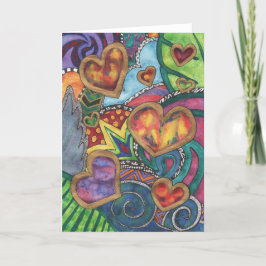 Het Lege Wenskaart van abstracte Harten Kaart