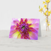 Het Lege Wenskaart van de dahlia Kaart (Gele Bloem)