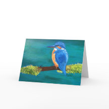 Het lege wenskaart van de ijsvogel