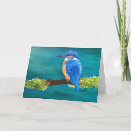 Het lege wenskaart van de ijsvogel kaart