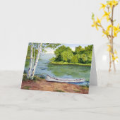 Het Lege Wenskaart van de Kano van de zomer Kaart (Gele Bloem)