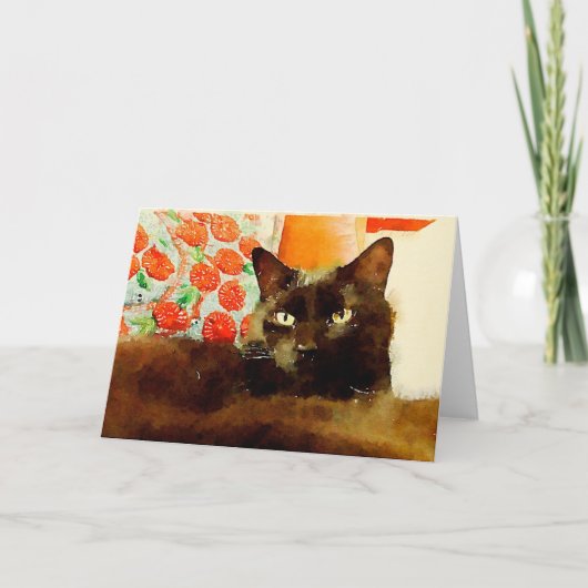 Het Lege Wenskaart van de kat Kaart (Voorkant)