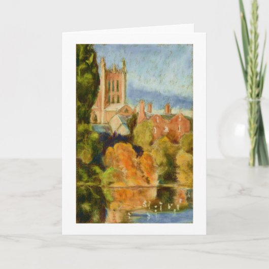 Het Lege Wenskaart van de Kathedraal van Hereford Kaart (Voorkant)