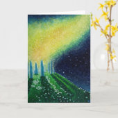 Het lege wenskaart van de Kunst, originele kunst Kaart (Gele Bloem)