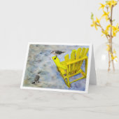 Het Lege Wenskaart van de ligstoel Kaart (Gele Bloem)