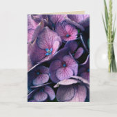 Het Lege Wenskaart van de paarse Hydrangea Kaart (Voorkant)