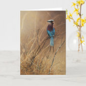 Het Lege Wenskaart van de Rol lila-Breasted, Kaart (Gele Bloem)