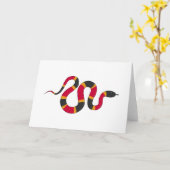 Het Lege Wenskaart van de Slang van het koraal Kaart (Gele Bloem)