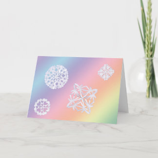 Het Lege Wenskaart van de Sneeuwvlok van de Feestdagen Kaart