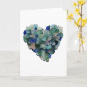 Het lege Wenskaart van het Glas van het Zee Kaart (Gele Bloem)