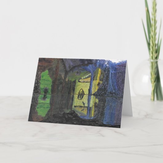 Het Lege Wenskaart van het Hol van de sleeplijn Kaart (Voorkant)