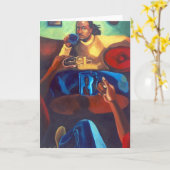 Het lege wenskaart van het oog "van het Contact" Kaart (Gele Bloem)