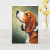 Het Lege Wenskaart van het Portret van de Hond van Kaart (Gele Bloem)