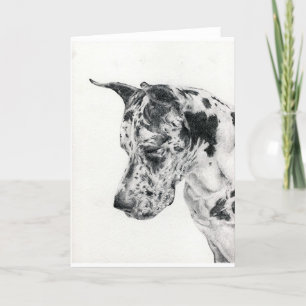 Het Lege Wenskaart van het Portret van great dane Kaart