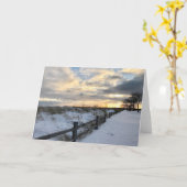 Het Lege Wenskaart van het Strand van de Winter Kaart (Gele Bloem)