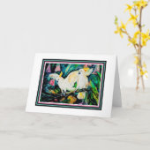 Het Lege Wenskaart van kaketoes Kaart (Gele Bloem)